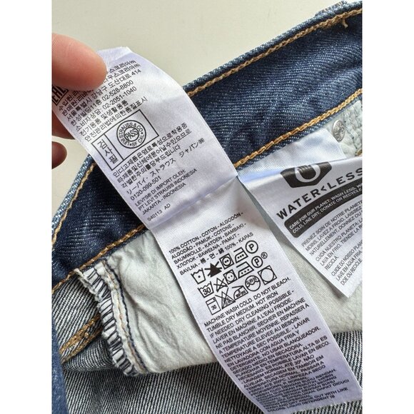 LEVI'S Dad Jean Hello Dark Rinse High Rise Slouchy Straight Leg Jeans, Size 26 - Picture 14 of 16